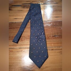 Van Heusen Navy and Gold Floral Men's Tie